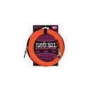 Ernie Ball 6067 Jack-Jack Cable Instrumento Trenzado 7,62 Metros Naranja